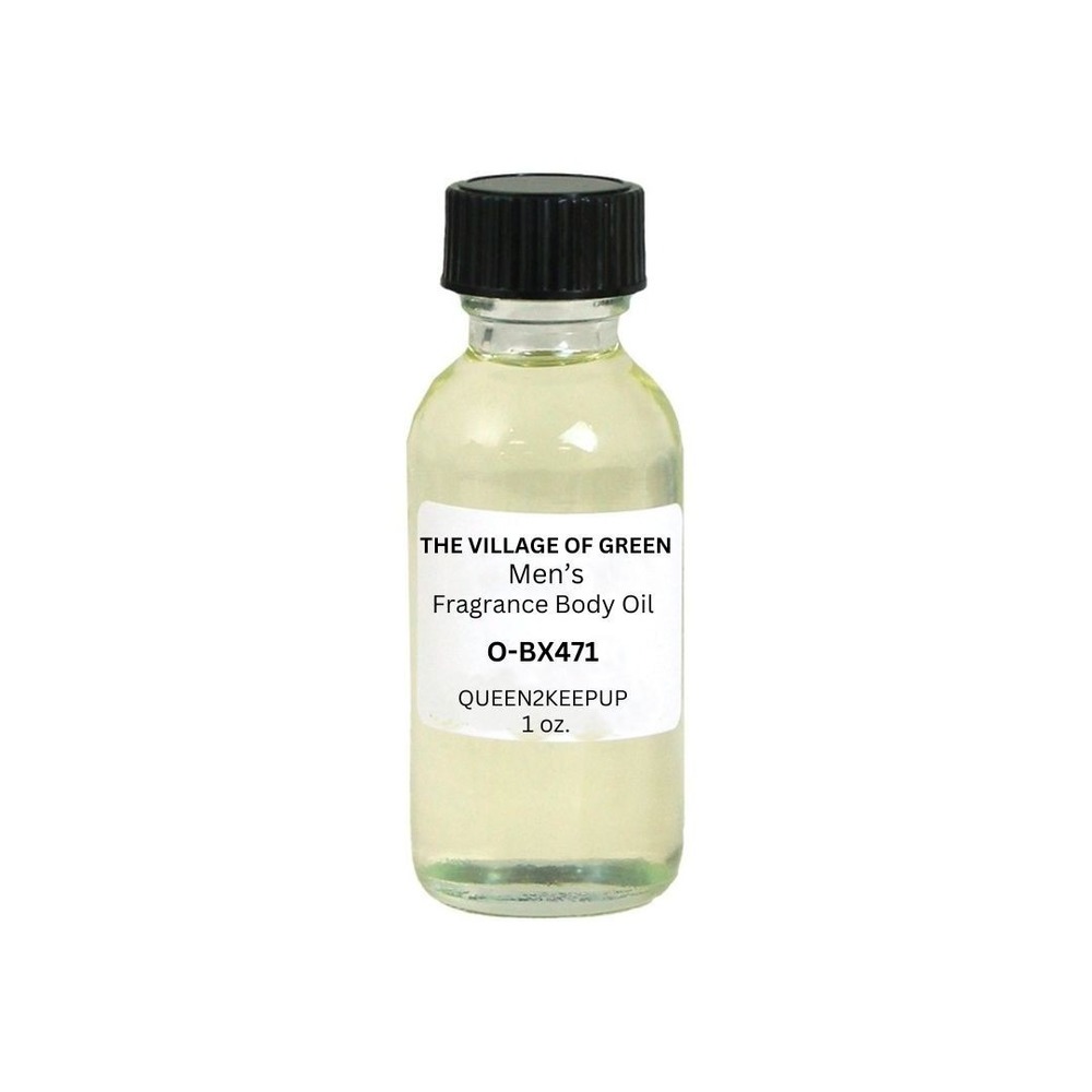 The Village of Green (Men) Body Oil 1 oz Fragrance All Natural Scent